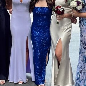 Windsor Stunning Blue Sequin Gown